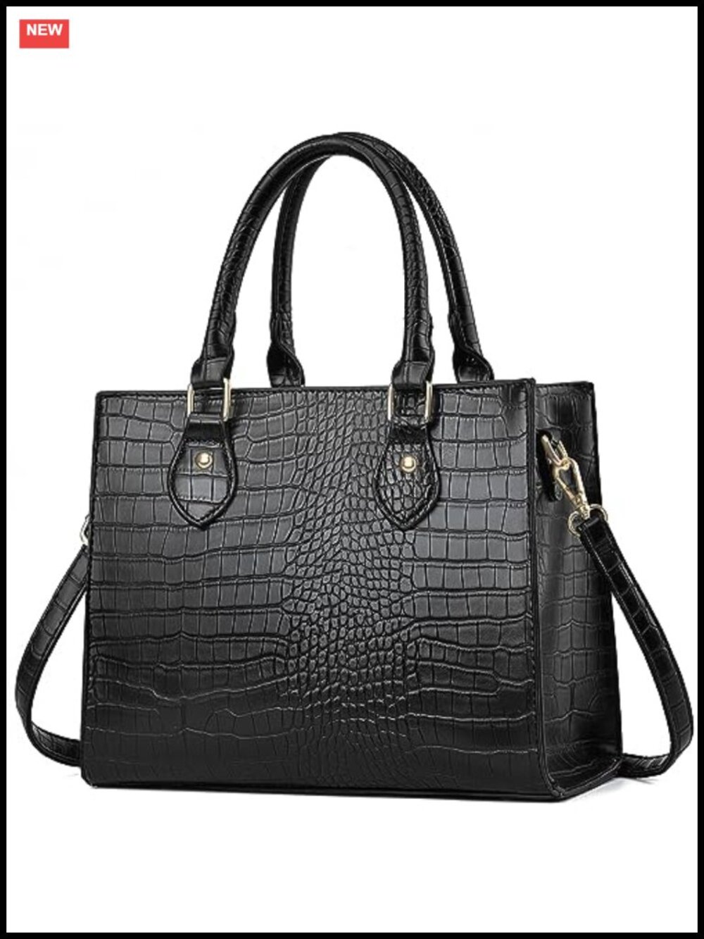 PU Leather Satchel Crossbody Handbag Top Handle Shoulder Bag Vegan